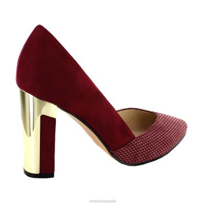 Menbur mujer lenza 204L1811 tacones medios y bajos rojo