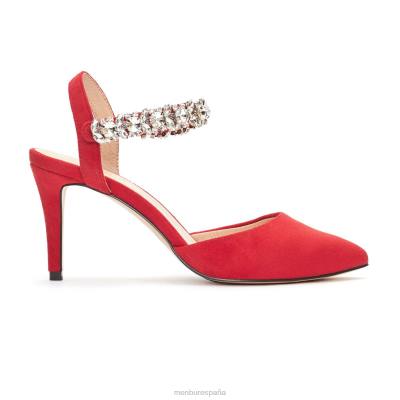 Menbur mujer matera 204L1816 tacones medios y bajos rojo