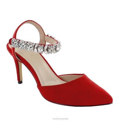 Menbur mujer matera 204L1816 tacones medios y bajos rojo