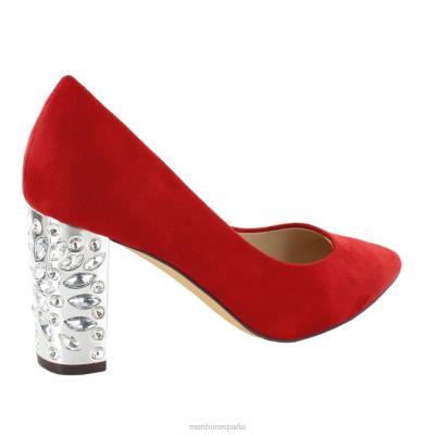 Menbur mujer mazia 204L1874 tacones medios y bajos rojo