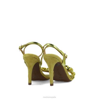 Menbur mujer meliade 204L1670 tacones medios y bajos amarillo