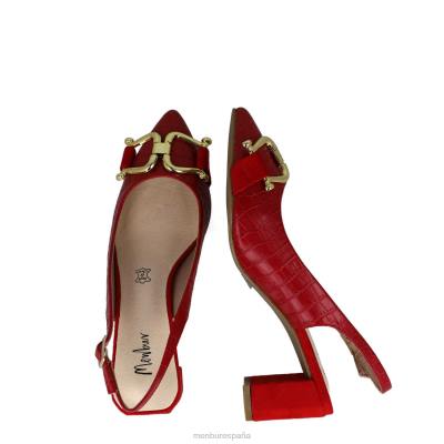 Menbur mujer metis 204L5732 tacones medios y bajos rojo