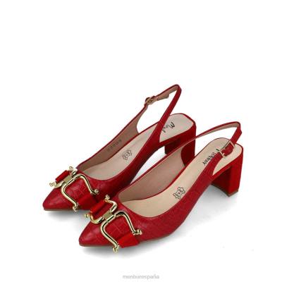 Menbur mujer metis 204L5732 tacones medios y bajos rojo