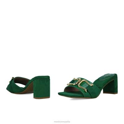 Menbur mujer metis 204L5861 tacones medios y bajos verde