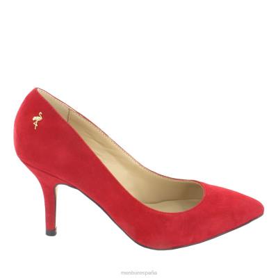 Menbur mujer monda 204L6013 tacones medios y bajos rojo