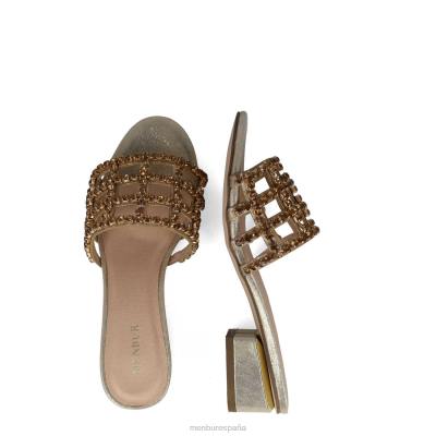 Menbur mujer normas 204L1562 tacones medios y bajos oro