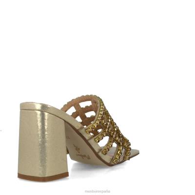 Menbur mujer normas 204L5563 tacones medios y bajos oro