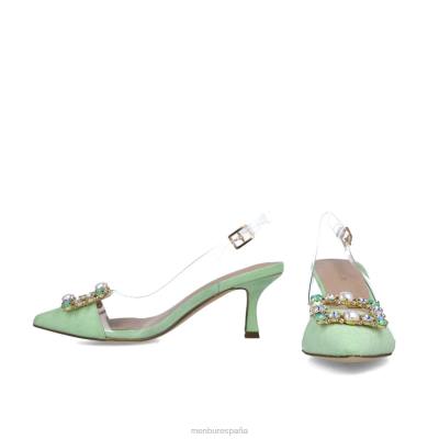 Menbur mujer pavo 204L5588 tacones medios y bajos verde