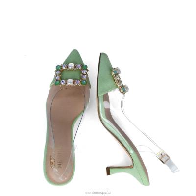 Menbur mujer pavo 204L5588 tacones medios y bajos verde