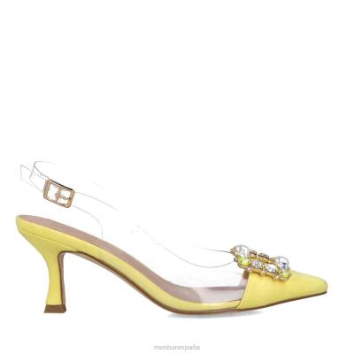 Menbur mujer pavo 204L5590 tacones medios y bajos amarillo