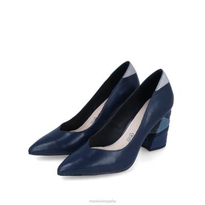 Menbur mujer piceña 204L1727 tacones medios y bajos azul oscuro