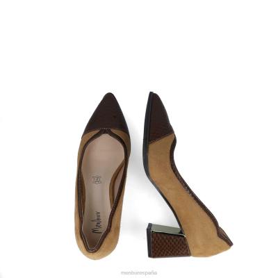 Menbur mujer rodonita 204L5621 tacones medios y bajos beige