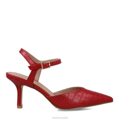 Menbur mujer rubelita 204L1657 tacones medios y bajos rojo