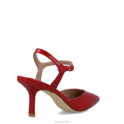 Menbur mujer rubelita 204L1657 tacones medios y bajos rojo