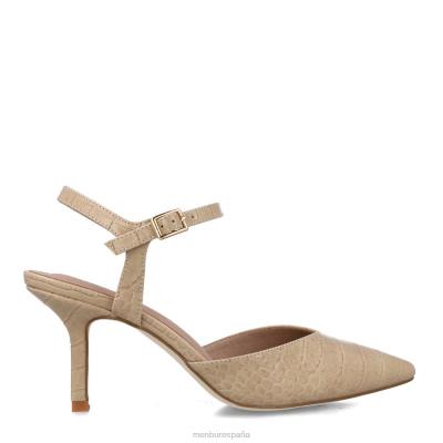 Menbur mujer rubelita 204L5682 tacones medios y bajos beige