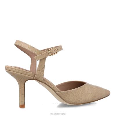 Menbur mujer rubelita 204L5682 tacones medios y bajos beige