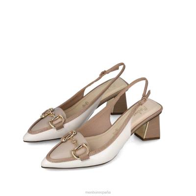 Menbur mujer serpentario 204L1576 tacones medios y bajos beige