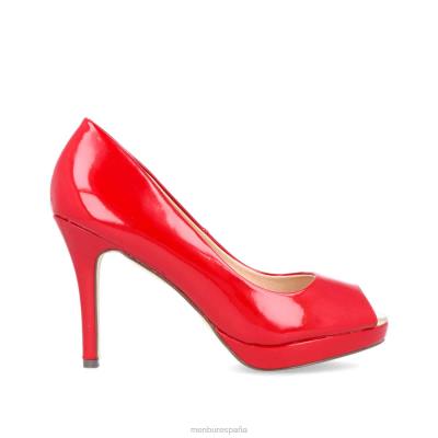 Menbur mujer sili 204L2138 tacones medios y bajos rojo