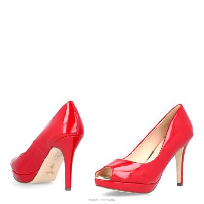 Menbur mujer sili 204L2138 tacones medios y bajos rojo