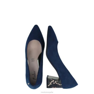 Menbur mujer solfara 204L1737 tacones medios y bajos azul oscuro