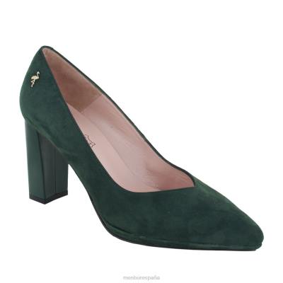 Menbur mujer solfara 204L2160 tacones medios y bajos verde