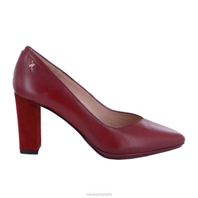 Menbur mujer solfara 204L2161 tacones medios y bajos rojo