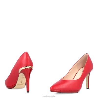 Menbur mujer stravino 204L1900 tacones medios y bajos rojo