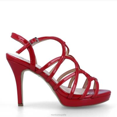 Menbur mujer tarsia 204L1941 tacones medios y bajos rojo