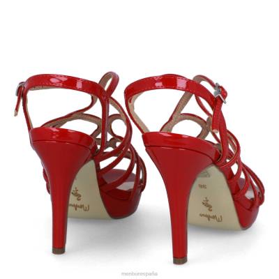 Menbur mujer tarsia 204L1941 tacones medios y bajos rojo