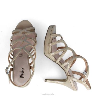 Menbur mujer tarsia 204L1942 tacones medios y bajos beige