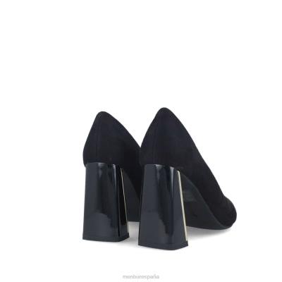 Menbur mujer tremolita 204L1621 tacones medios y bajos negro