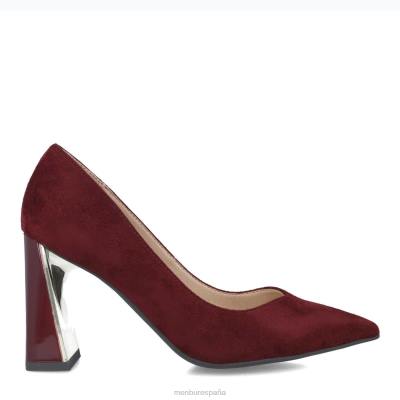 Menbur mujer tremolita 204L5594 tacones medios y bajos rojo