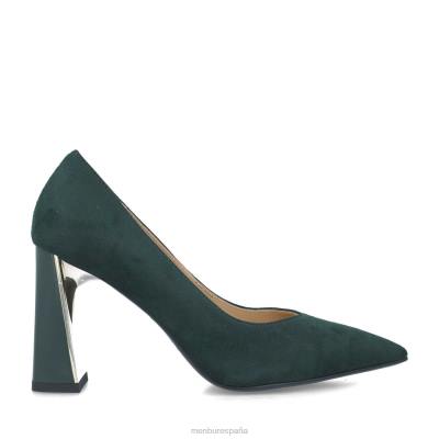 Menbur mujer tremolita 204L5596 tacones medios y bajos verde