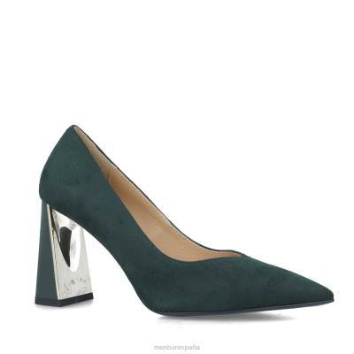 Menbur mujer tremolita 204L5596 tacones medios y bajos verde