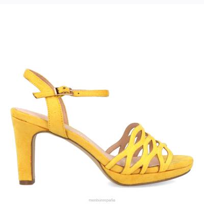 Menbur mujer trento 204L1705 tacones medios y bajos amarillo