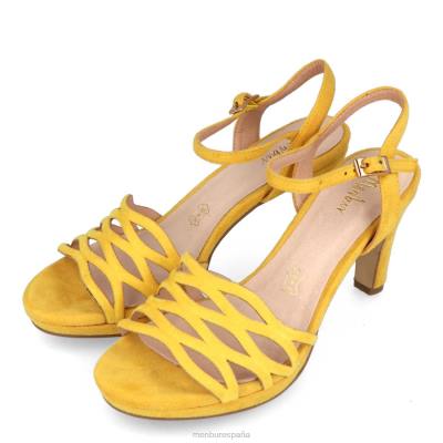 Menbur mujer trento 204L1705 tacones medios y bajos amarillo