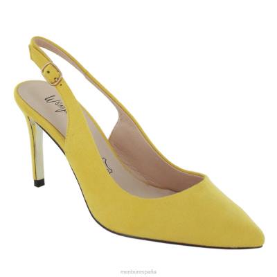 Menbur mujer troina 204L1964 tacones medios y bajos amarillo