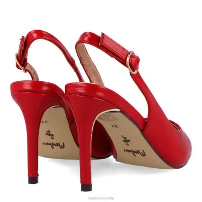 Menbur mujer tusillo 204L1961 tacones medios y bajos rojo