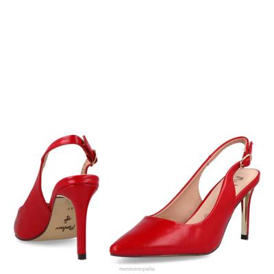 Menbur mujer tusillo 204L1961 tacones medios y bajos rojo