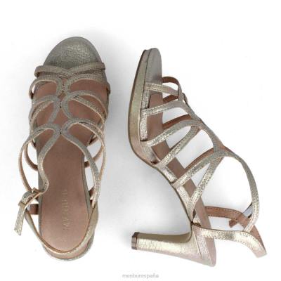 Menbur mujer umbri 204L2072 tacones medios y bajos beige