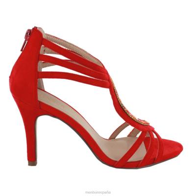 Menbur mujer vallanga 204L1978 tacones medios y bajos rojo