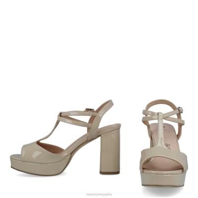 Menbur mujer villado 204L2099 tacones medios y bajos beige