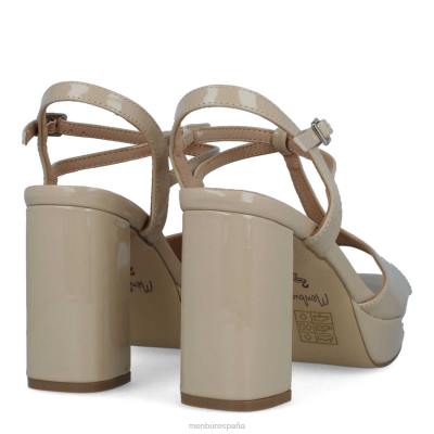 Menbur mujer villado 204L2099 tacones medios y bajos beige