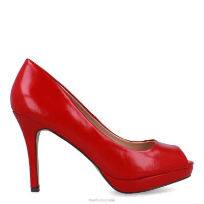 Menbur mujer villadoso 204L2100 tacones medios y bajos rojo