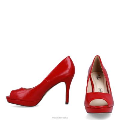 Menbur mujer villadoso 204L2100 tacones medios y bajos rojo