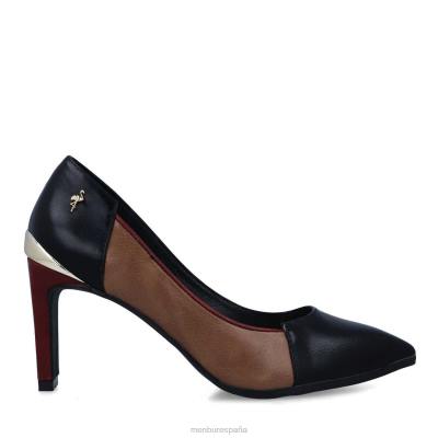 Menbur mujer vinca 204L1731 tacones medios y bajos negro