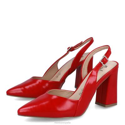 Menbur mujer vomano 204L2095 tacones medios y bajos rojo