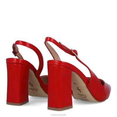 Menbur mujer vomano 204L2095 tacones medios y bajos rojo