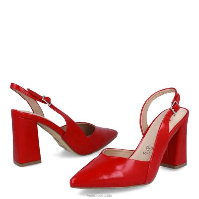 Menbur mujer vomano 204L2095 tacones medios y bajos rojo