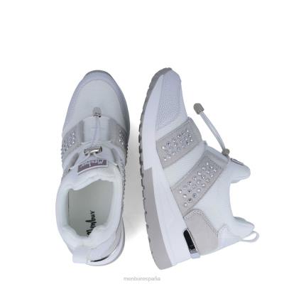 Menbur mujer calusco 204L3670 zapatillas plata